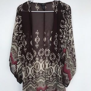 Sheer kimono top size small